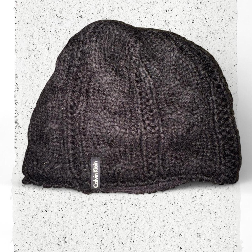 Calvin Klein kids Dark Charcoal Cable Knit Beanie